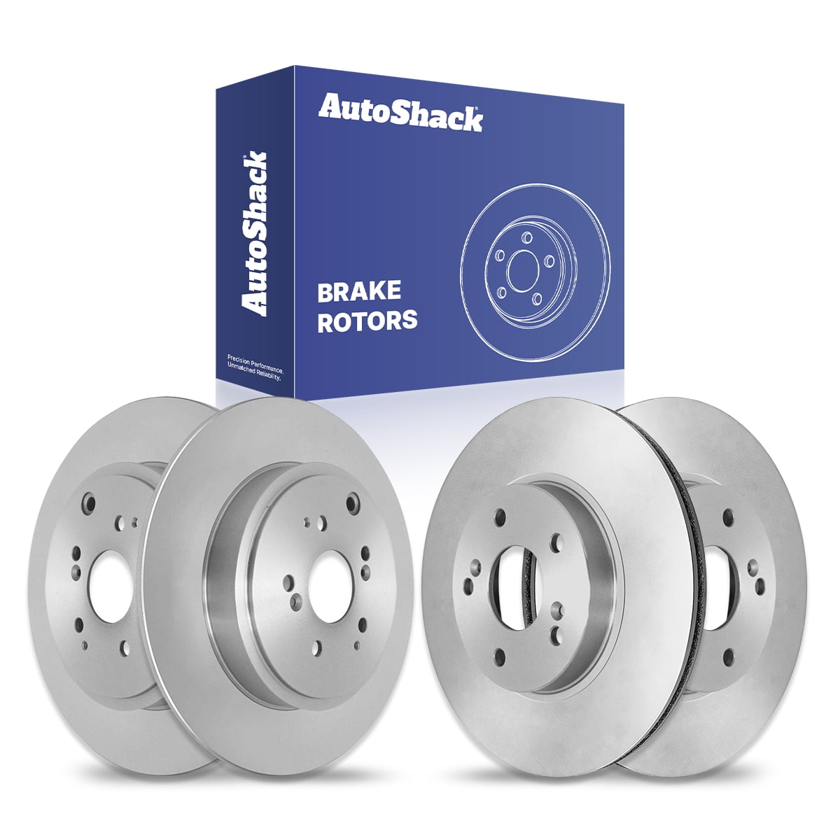 AutoShack Front & Rear Brake Rotors | Replacement For 2003-2008 Honda Pilot 2001-2006 Acura MDX 3.5L V6 AWD FWD | 4-PC Set
