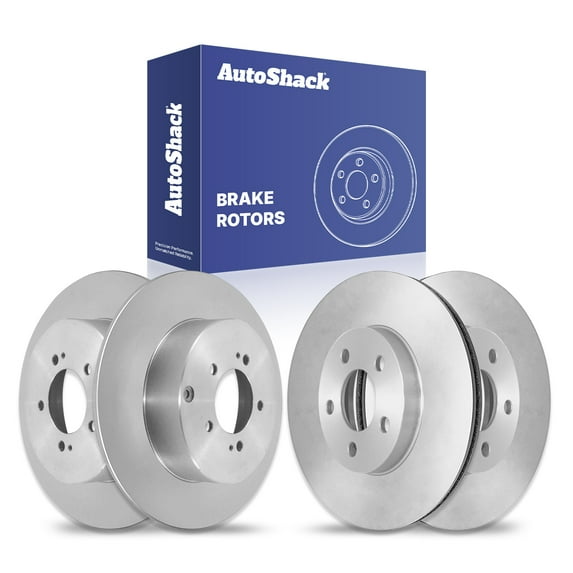 AutoShack Front Vented & Rear Solid Brake Rotors 4-PC Set Replacement for 2004-2009 Mitsubishi Galant