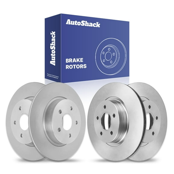 AutoShack Front & Rear Brake Rotors | Replacement For 2004-2011 Volvo S40 2005-2011 V50 2006-2013 C70 2.4L 2.5L AWD FWD | 4-PC Set