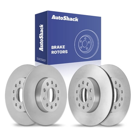 AutoShack Front & Rear Brake Rotors for Volkswagen, Jetta 2005-2010 Rabbit 2006-2009 Golf 2010-2011, FWD L4 1.8L 1.9L 2.0L L5 2.5L