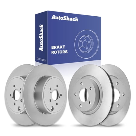 AutoShack Front & Rear Brake Rotors for Subaru, Impreza 2008-2011 BRZ 2013-2015, RWD AWD H4 2.0L 2.5L