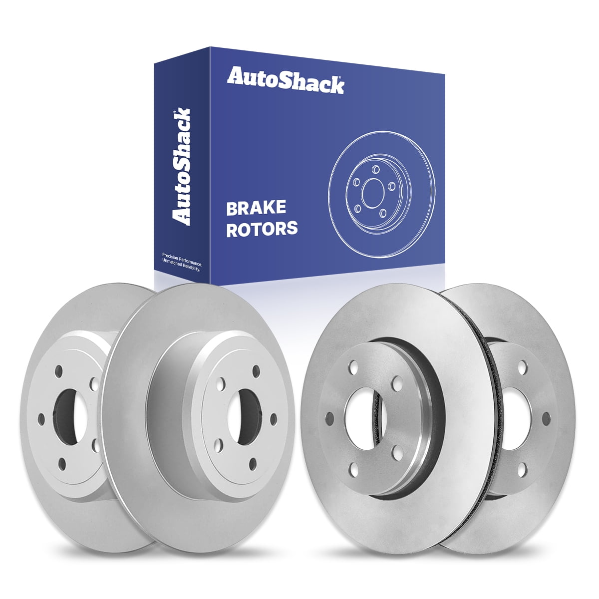 AutoShack Front & Rear Brake Rotors for Jeep & Dodge, Liberty 2008-2012 Nitro 2007-2011, 4WD RWD V6 3.7L 4.0L