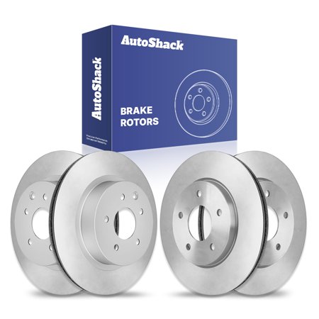 AutoShack Front & Rear Brake Rotors for Nissan, LEAF 2011-2014, 2018-2025, FWD