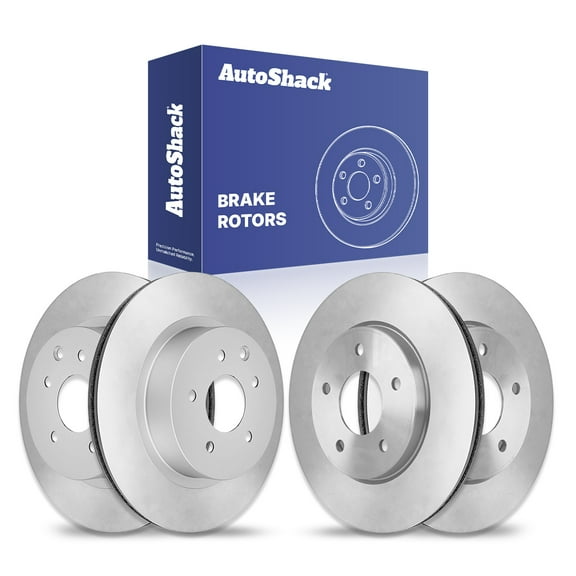 AutoShack Front & Rear Brake Rotors | Replacement For 2018-2025 Nissan LEAF FWD | 4-PC Set