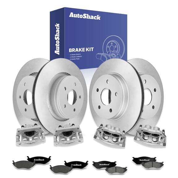 AutoShack Front & Rear Brake Rotors, Premium Pads & Calipers for Dodge, Ram 1500 2005 Durango 2005-2006, 4WD RWD V6 3.7L V8 4.7L 5.7L