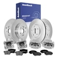 thumbnail image 1 of AutoShack Front Vented & Rear Solid Brake Rotors + Premium Ceramic Pads + Calipers 16-PC Brake Kit Replacement for 2007-2011 Honda CR-V 2010-2012 Acura RDX, 1 of 5