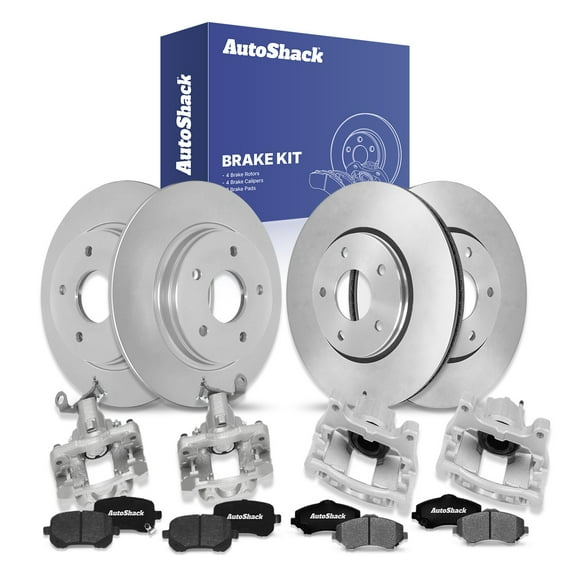 AutoShack Front & Rear Brake Rotors, Ceramic Pads & Calipers for Dodge, Journey 2009-2011, AWD FWD L4 2.4L V6 3.5L 3.6L