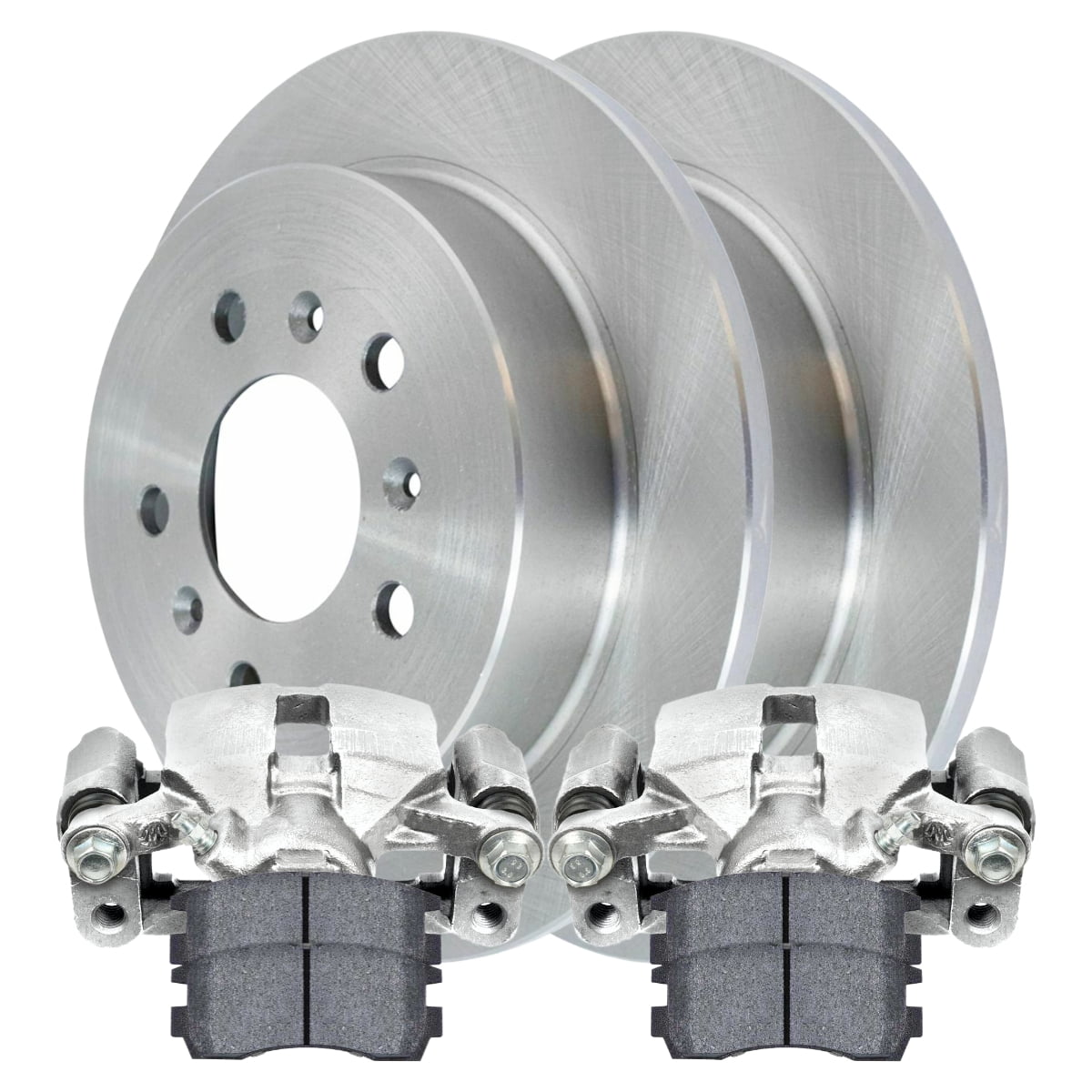 AutoShack Rear Brake Calipers, Ceramic Pads & Rotors Kit for 2006-2010 ...