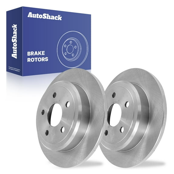 AutoShack Rear Solid Brake Rotors 2-PC Set Replacement for 2005-2010 Jeep Grand Cherokee 2006-2010 Jeep Commander 12.6" (320 mm)