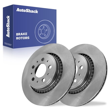 AutoShack Rear Brake Rotors for Volvo, XC90 2003-2014, AWD FWD L5 2.5L L6 2.9L 3.2L V8 4.4L - 12.13" (308 mm), 5-Lug