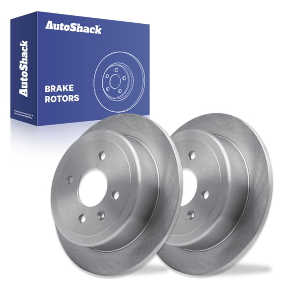 AutoShack 10.16" (258 mm) Rear Solid Brake Rotors | Replacement for 2014-2016 Chevrolet Spark EV | 2-PC Set