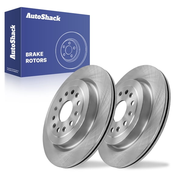 AutoShack Rear Brake Rotors for Ram, 1500 2019-2025, 4WD RWD AWD L6 3.0L V6 3.0L 3.6L V8 5.7L 6.2L - 14.76" (375 mm), 6-Lug
