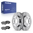 thumbnail image 1 of AutoShack 10.04" (254.9 mm) Front Vented Brake Rotors + Ceramic Brake Pads | Replacement for 1992-2001 Toyota Camry | 6-PC Brake Kit, 1 of 4