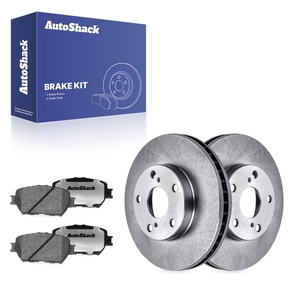 AutoShack Front Brake Rotors & Ceramic Pads for Toyota, Camry 2002-2006, FWD L4 2.4L V6 3.0L - 10.83" (275 mm), 5-Lug