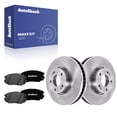 thumbnail image 1 of AutoShack Front Vented Brake Rotors + Premium Ceramic Pads 6-PC Brake Kit Replacement for 2006-2010 Hyundai Sonata 11.81" (300 mm), 1 of 5