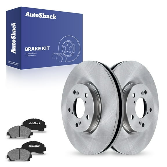 AutoShack 12.6" (320 mm) Front Vented Brake Rotors + Ceramic Brake Pads | Replacement for 2006-2011 Honda Ridgeline | 6-PC Brake Kit