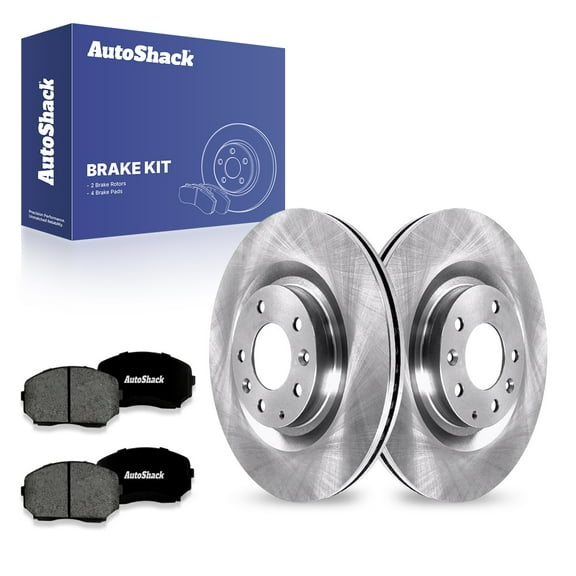 AutoShack 12.59" (319.8 mm) Front Vented Brake Rotors + Premium Ceramic Brake Pads | Replacement for 2007-2015 Mazda CX-9 | 6-PC Brake Kit