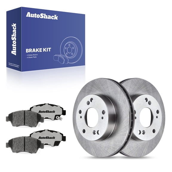 AutoShack Front Brake Rotors & Ceramic Pads for Honda, CR-Z 2011-2015, FWD L4 1.5L - 10.31" (261.9 mm), 5-Lug