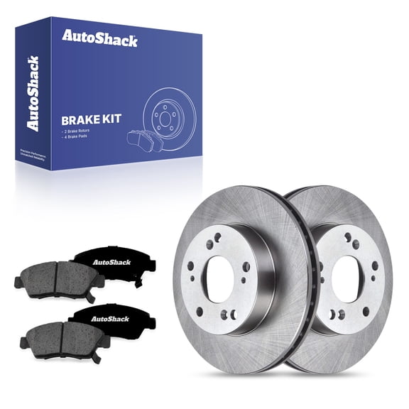 AutoShack Front Brake Rotors & Premium Pads for Honda, CR-Z 2011-2015, FWD L4 1.5L - 10.31" (261.9 mm), 5-Lug