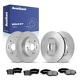 thumbnail image 1 of AutoShack Front Vented & Rear Solid Brake Rotors + Premium Ceramic Pads 12-PC Brake Kit Replacement for 2003-2007 Honda Accord, 1 of 4