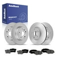 thumbnail image 1 of AutoShack Front Vented & Rear Solid Brake Rotors + Premium Ceramic Pads 12-PC Brake Kit Replacement for 2003-2011 Honda Element, 1 of 4