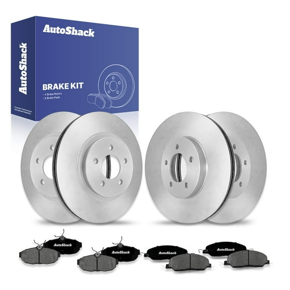 AutoShack Front & Rear Brake Rotors & Premium Pads for Ford, Mustang 2005-2010, RWD V6 4.0L