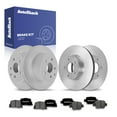 thumbnail image 1 of AutoShack Front Vented & Rear Solid Brake Rotors + Premium Ceramic Pads 12-PC Brake Kit Replacement for 2005-2010 Scion tC, 1 of 5