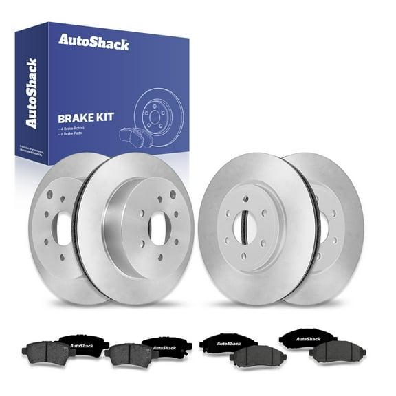 AutoShack Front & Rear Brake Rotors & Ceramic Pads for Nissan, Pathfinder 2005-2012, 4WD RWD V6 4.0L