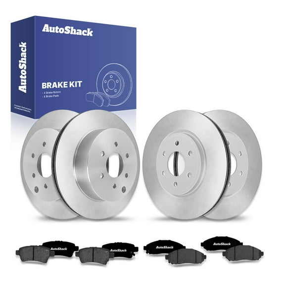 AutoShack Front & Rear Brake Rotors Ceramic Brake Pads | Replacement For 2006-2007 Nissan Xterra 4.0L V6 4WD RWD | 12-PC Brake Kit