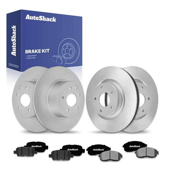 AutoShack Front & Rear Brake Rotors Ceramic Brake Pads | Replacement For 2009-2013 Nissan Altima 2.5L 3.5L V6 FWD | 12-PC Brake Kit