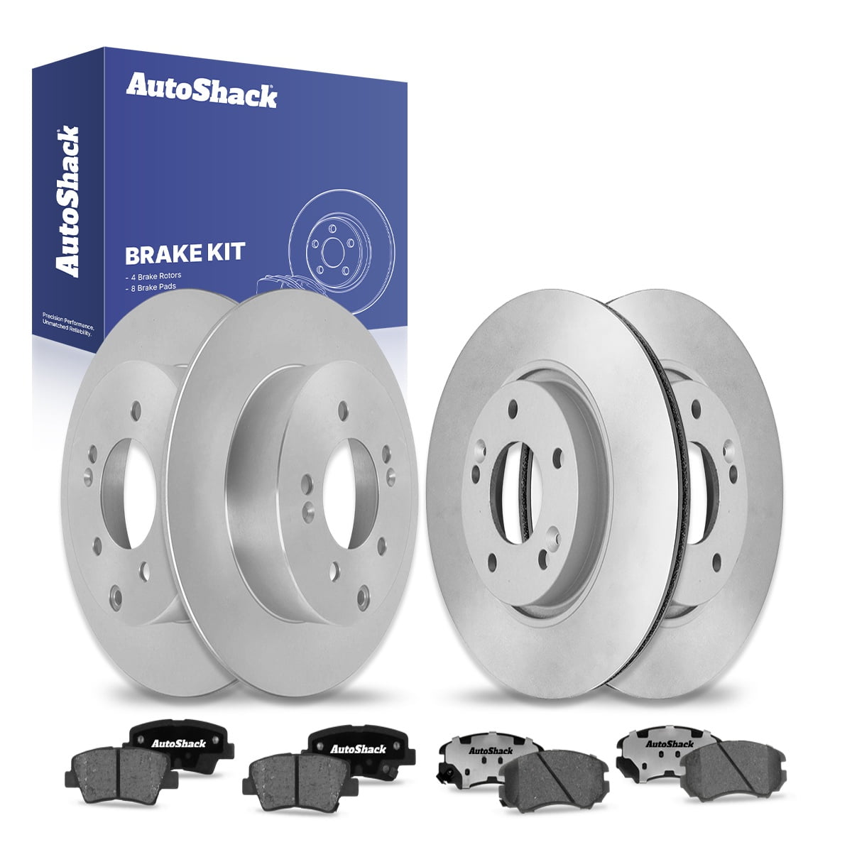 AutoShack Front & Rear Brake Rotors & Ceramic Pads for Kia, Soul 2010-2011, FWD L4 1.6L 2.0L