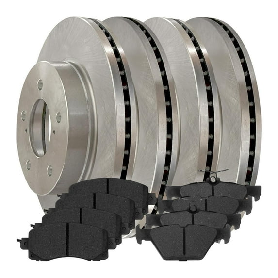 AutoShack Front & Rear Brake Rotors Premium Ceramic Brake Pads | Replacement For 2019-2024 Subaru Forester 2.5L AWD | 12-PC Brake Kit