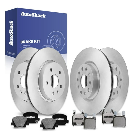 AutoShack Front & Rear Brake Rotors Ceramic Brake Pads | Replacement For 2021 Chevrolet Camaro 6.2L V8 RWD | 12-PC Brake Kit
