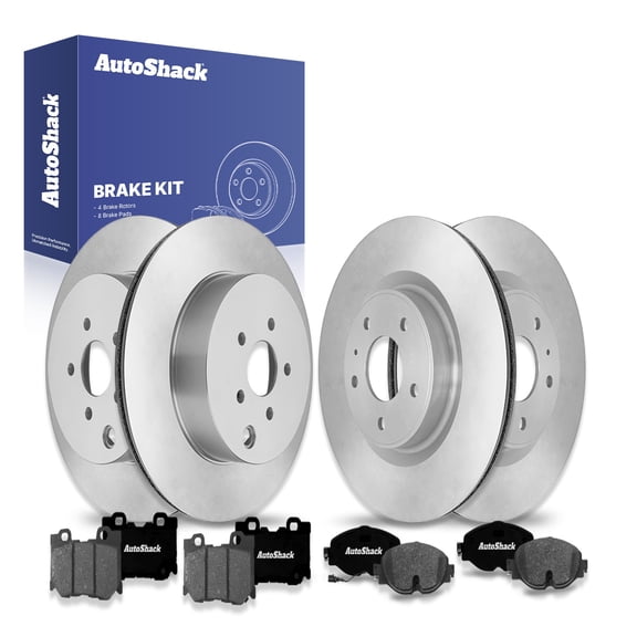 AutoShack Front & Rear Brake Rotors & Premium Pads for Nissan, Z 2023, RWD V6 3.0L