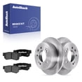 thumbnail image 1 of AutoShack Rear Solid Brake Rotors + Ceramic Pads 6-PC Brake Kit Replacement for 2007-2010 Hyundai Elantra 10.31" (261.9 mm), 1 of 5