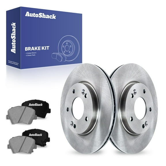 AutoShack 11.02" (280 mm) Front Vented Brake Rotors + Ceramic Brake Pads | Replacement for 2017-2020 Hyundai Elantra | 6-PC Brake Kit