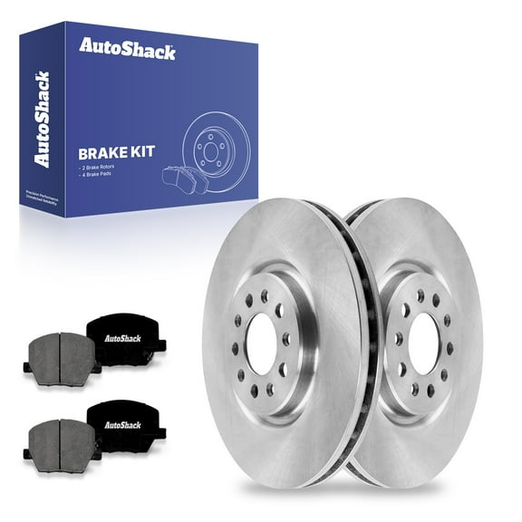 AutoShack 12.99" (330 mm) Front Vented Brake Rotors + Premium Ceramic Brake Pads | Replacement for 2023 Dodge Hornet 2023 Jeep Compass | 6-PC Brake Kit