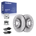 thumbnail image 1 of AutoShack Front Vented Brake Rotors + Premium Ceramic Pads + Calipers 8-PC Brake Kit Replacement for 2015 Volkswagen Jetta 12.28" (312 mm), 1 of 4