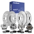 thumbnail image 1 of AutoShack Front Vented & Rear Solid Coated Brake Rotors + Premium Ceramic Pads + Hub Bearing Assembly 16-PC Brake Kit Replacement for 2006-2008 Toyota RAV4 2010-2012 Lexus HS250h ArmorStop, 1 of 4