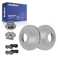 thumbnail image 1 of AutoShack Front Vented Coated Brake Rotors + Ceramic Brake Pads + Hub Bearing Assembly 8-PC Brake Kit Replacement for 2005-2007 Toyota Tacoma 2007 Toyota FJ Cruiser ArmorStop 12.54" (318.5 mm), 1 of 5