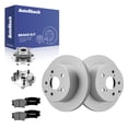 thumbnail image 1 of AutoShack Rear Solid Coated Brake Rotors + Premium Ceramic Pads + Hub Bearing Assembly 8-PC Brake Kit Replacement for 2006-2018 Toyota RAV4 ArmorStop 11.06" (281 mm), 1 of 5