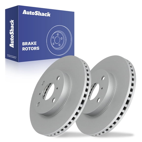 AutoShack Front Brake Rotors for Toyota & Scion, Yaris 2006-2018 Prius C 2012-2019 iQ 2013, FWD L4 1.5L - Coated - ArmorStop - 10.04" (255 mm), 4-Lug