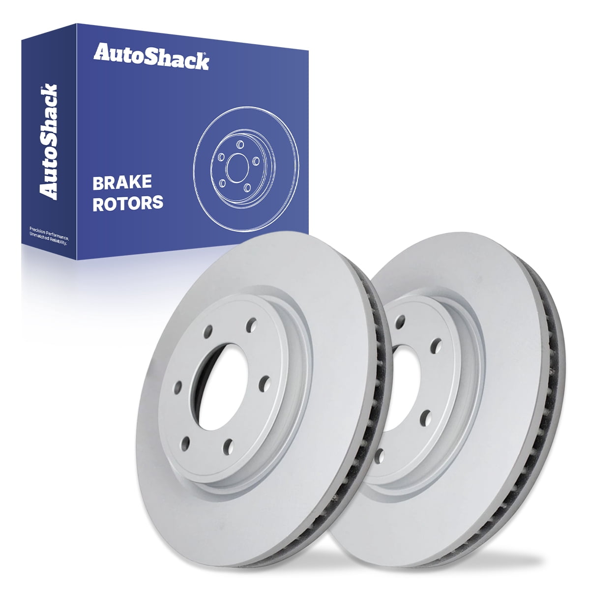 AutoShack Front Brake Rotors for Nissan & INFINITI, TITAN 2007-2015, 2017-2024 Armada 2007-2015, 2017-2024 QX80 2014-2024, AWD RWD 4WD V8 5.6L - Coated - ArmorStop - 13.77" (349.7 mm), 6-Lug