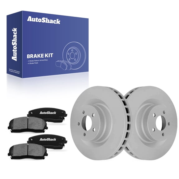 AutoShack Front Brake Rotors & Ceramic Pads for Dodge & Chrysler, Charger 2021-2023 Challenger 2021-2022 300 2021, RWD V6 3.6L - Coated - ArmorStop - 14.17" (360 mm), 5-Lug