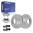 thumbnail image 1 of AutoShack Front Vented Coated Brake Rotors + Ceramic Pads + Calipers 8-PC Brake Kit Replacement for 2003-2005 Toyota 4Runner ArmorStop 12.54" (318.5 mm), 1 of 5