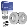 thumbnail image 1 of AutoShack Front Vented Coated Brake Rotors + Ceramic Pads + Calipers 8-PC Brake Kit Replacement for 2009 Nissan Sentra ArmorStop 11.02" (279.8 mm), 1 of 5