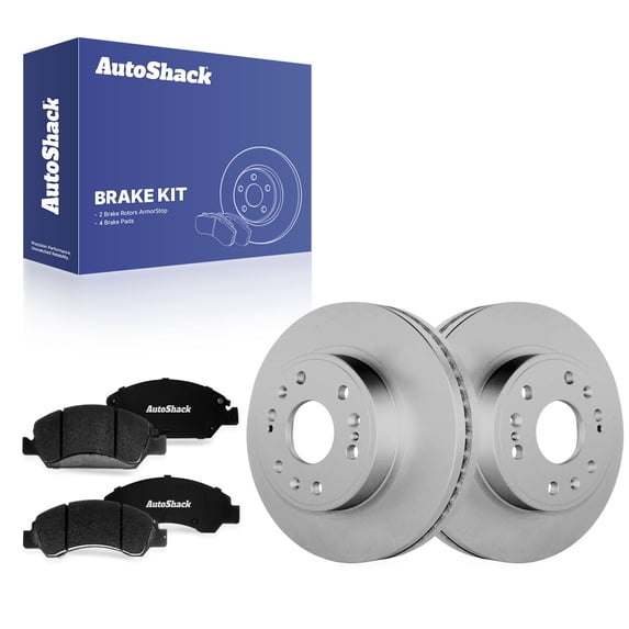 AutoShack Front Vented Coated Brake Rotors + Ceramic Pads 6-PC Brake Kit Replacement for 2005-2018 Chevrolet Silverado 1500 2005-2018 GMC Sierra 1500 2007-2020 GMC Yukon ArmorStop 12.99" (329.9 mm)