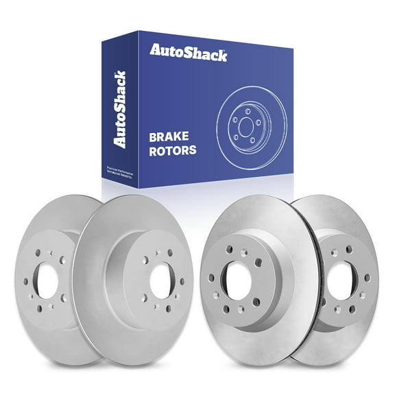 AutoShack Front & Rear Brake Rotors for Chevrolet, Impala 2006-2010 Monte Carlo 2006-2007, FWD V6 3.5L 3.9L V8 5.3L - Coated - ArmorStop