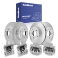 thumbnail image 1 of AutoShack Front Vented & Rear Solid Coated Brake Rotors + Calipers 8-PC Brake Kit Replacement for 2010-2011 Honda Accord Crosstour ArmorStop, 1 of 5