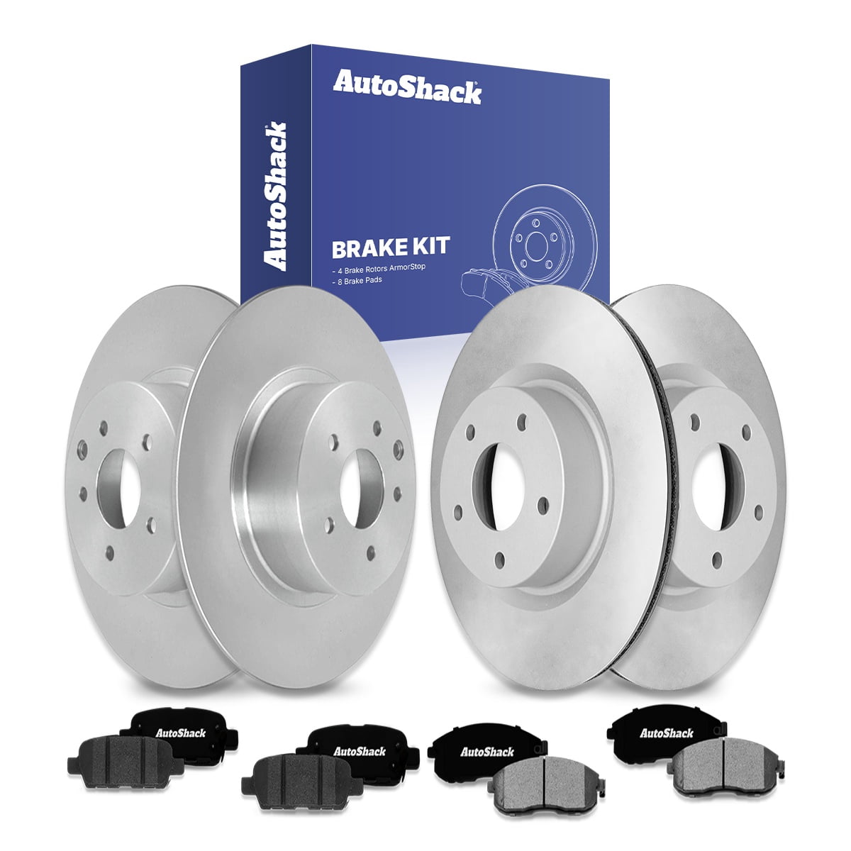 AutoShack Front & Rear Brake Rotors & Ceramic Pads for Nissan, Altima ...
